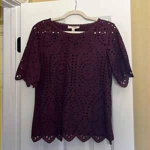 Scallop-edge Eggplant Top